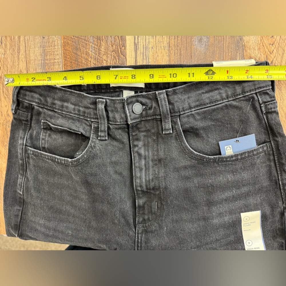 Universal Thread Women's Black High Rise Flare Legs Denim Jeans, Size 8R - Picture 4 of 16